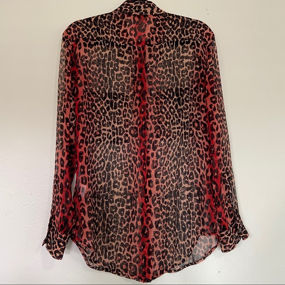 Equipment Signature Spotted Hyde Blouse Silk Med - Picture 5 of 9
